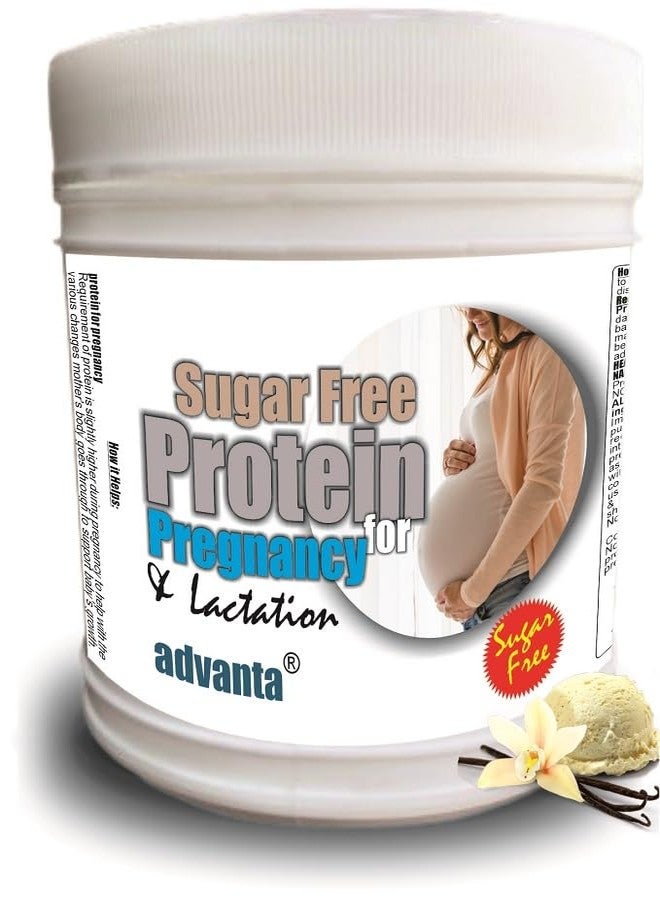 Advanta Sugar Free Whey Protein Powder for Pregnant Women for Pregnancy & Lactation as snack for Breastfeeding Mothers - 500g Vanilla - Image 1